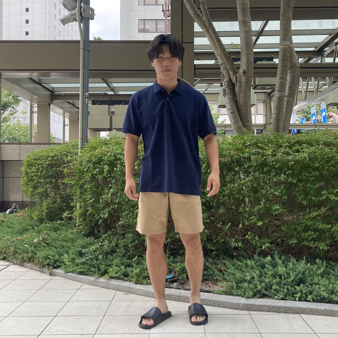 ハーフパンツを着た男性の写真