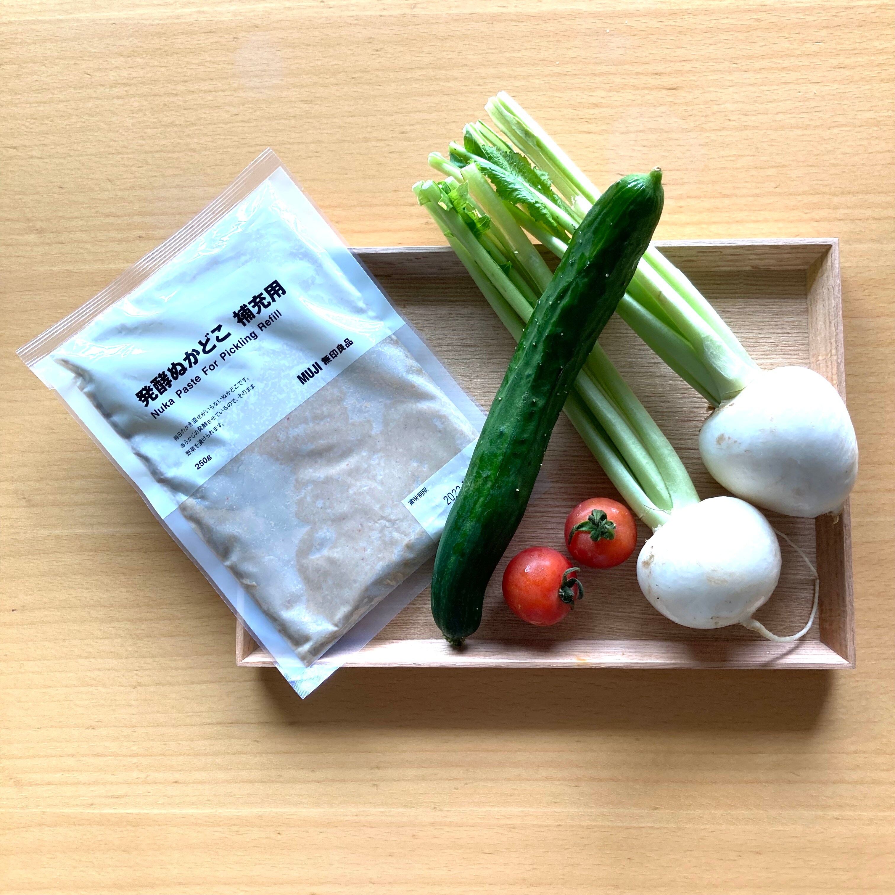 ぬか漬けを食べる