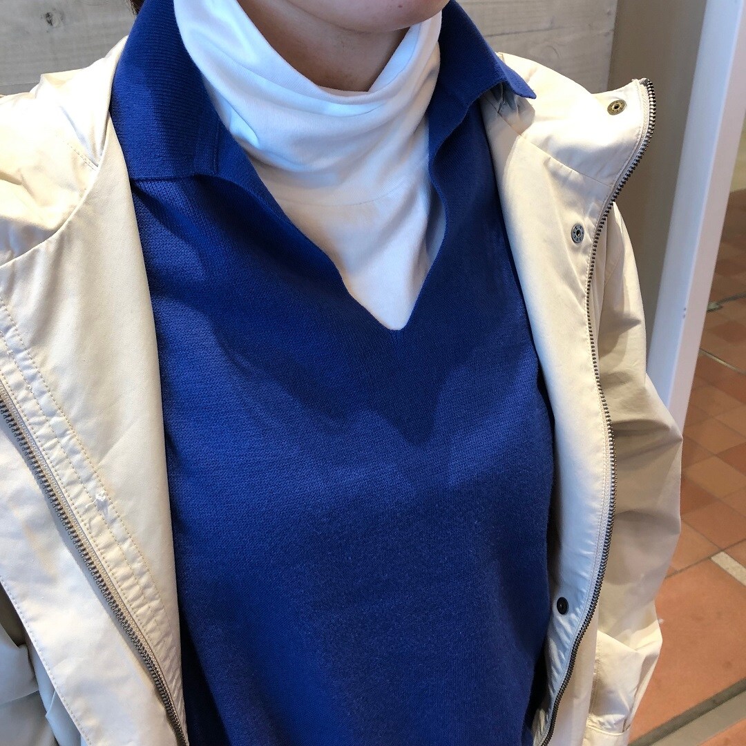 重ね着首元