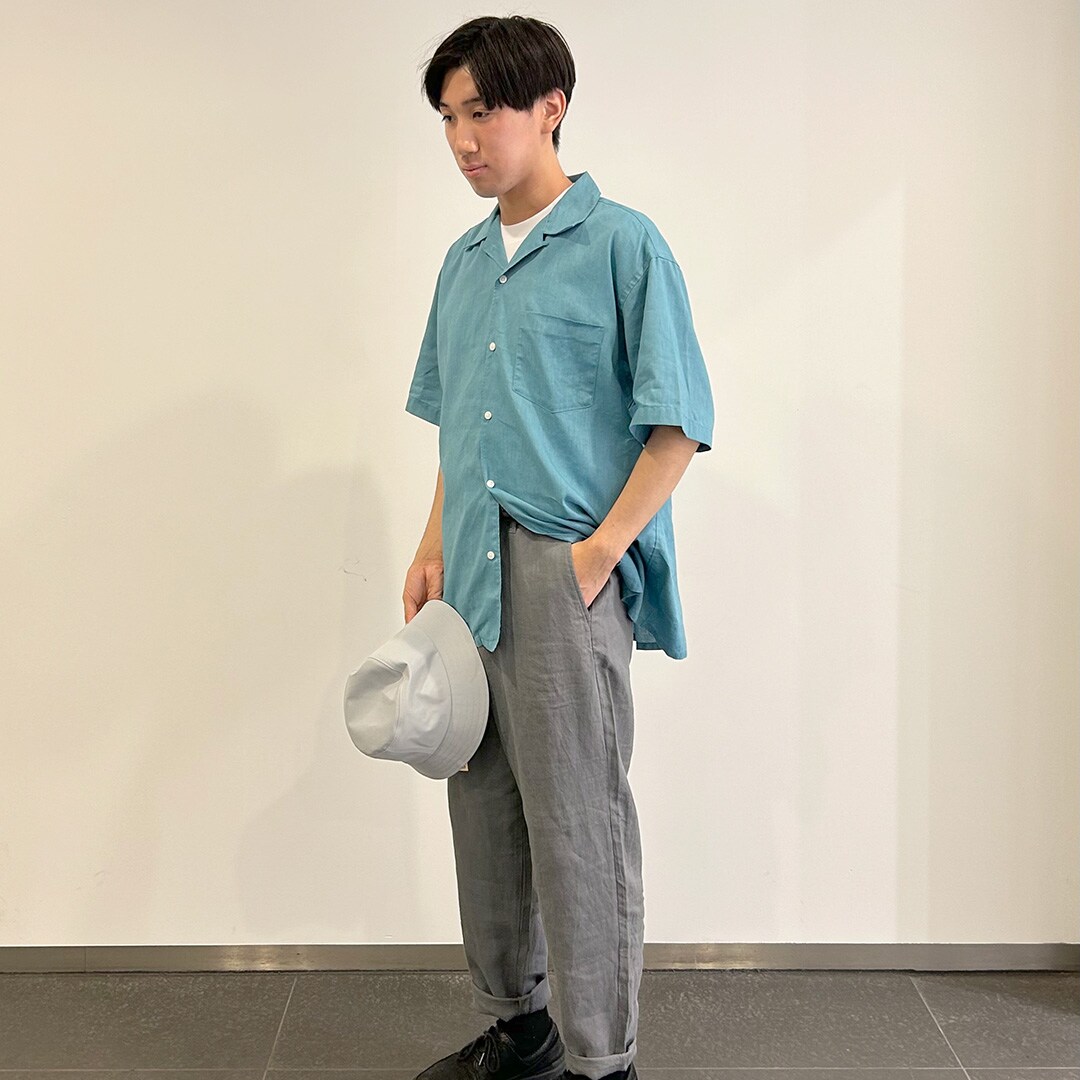 ヘンプ・リネンのコーディネート　男性