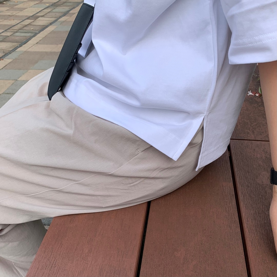 涼感UVカットワイドＴシャツ着用写真
