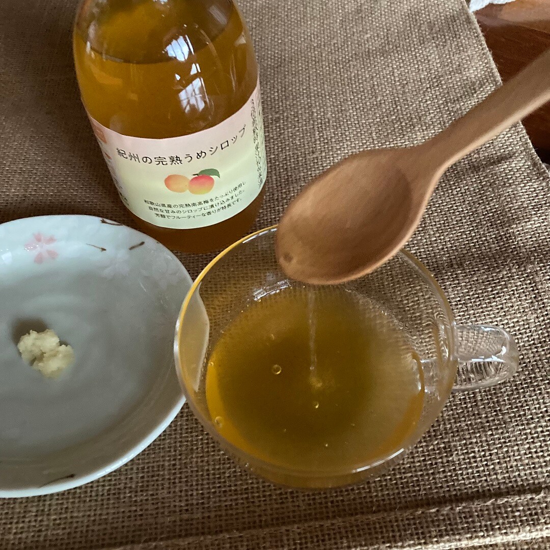 梅シロップたらり