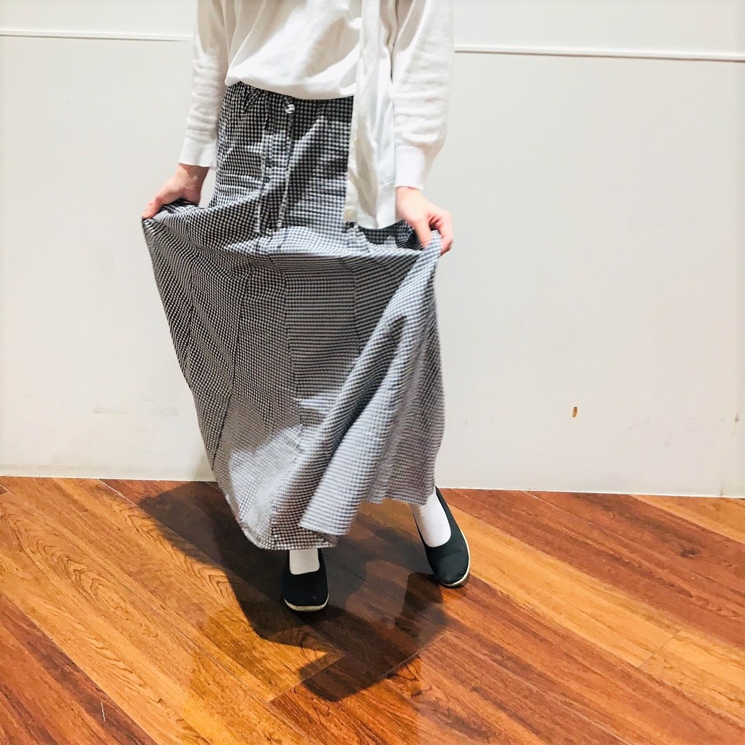 スカート　チェック