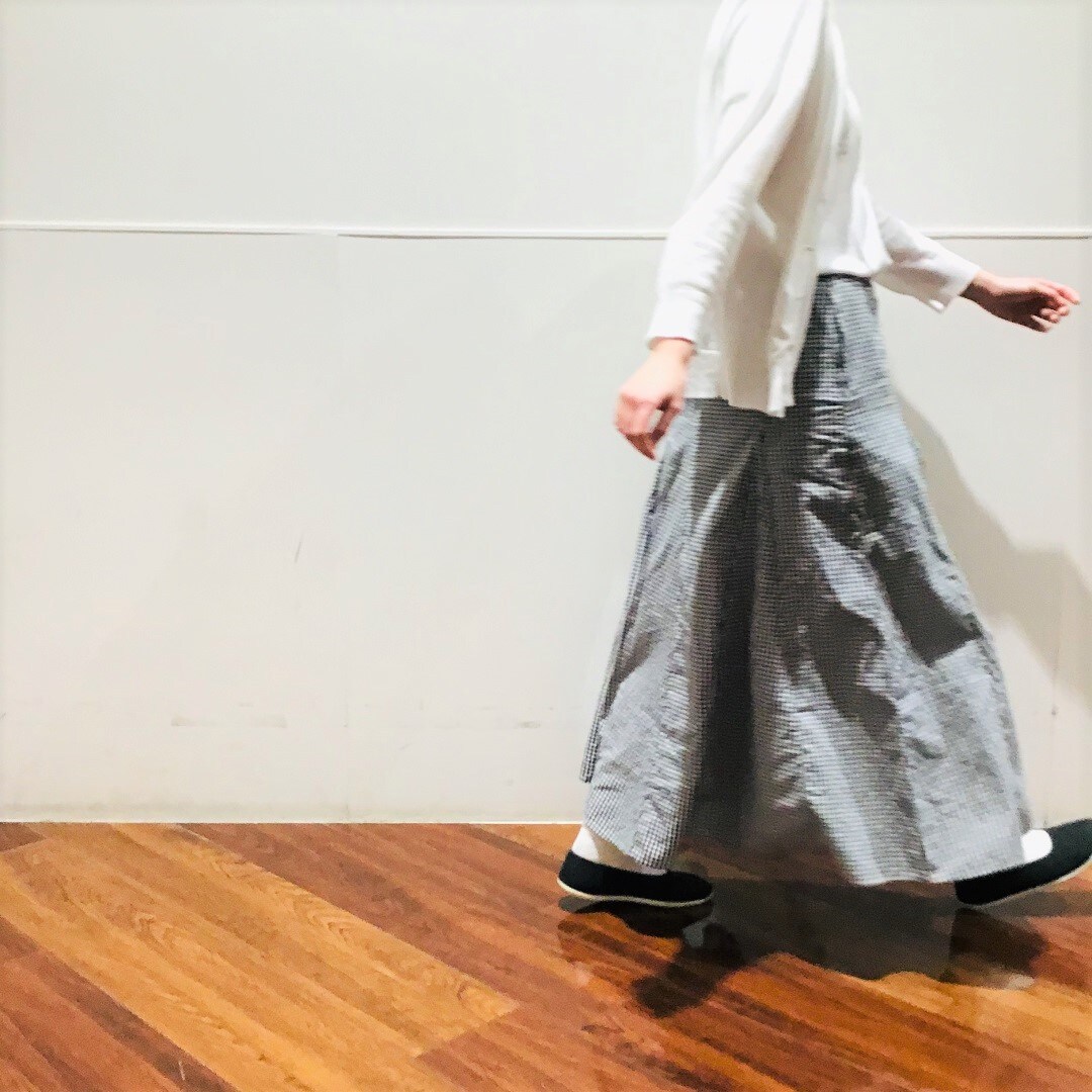 スカート　チェック