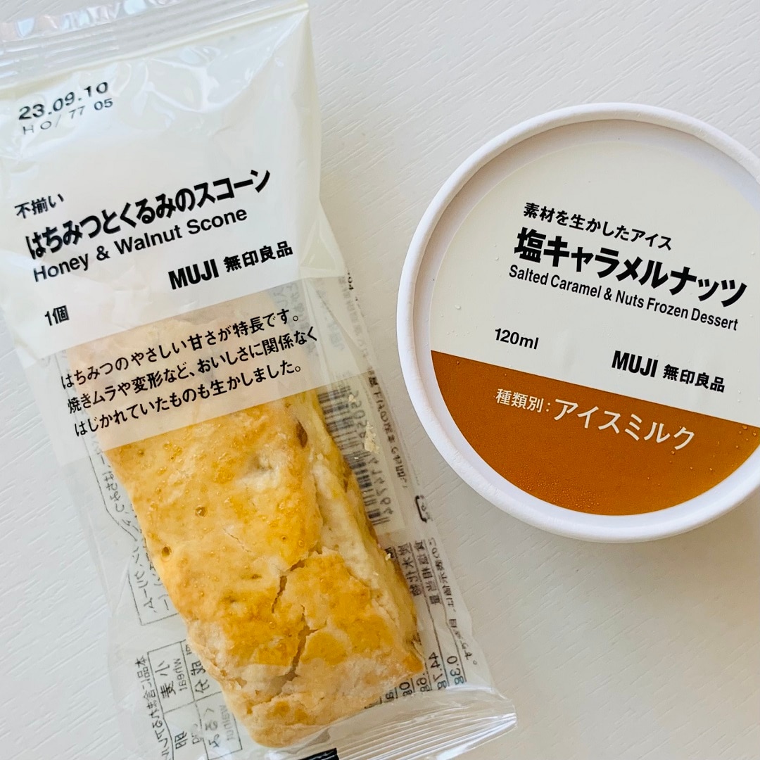 スコーンとアイス