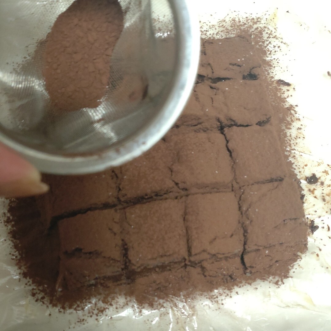 チョコにパウダー