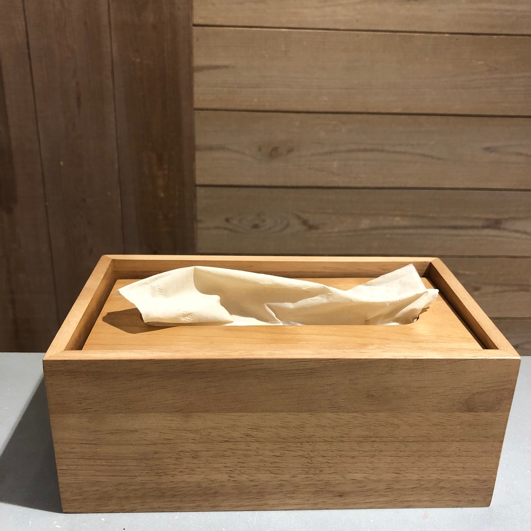 【MIDORI長野】木製のティシューボックス