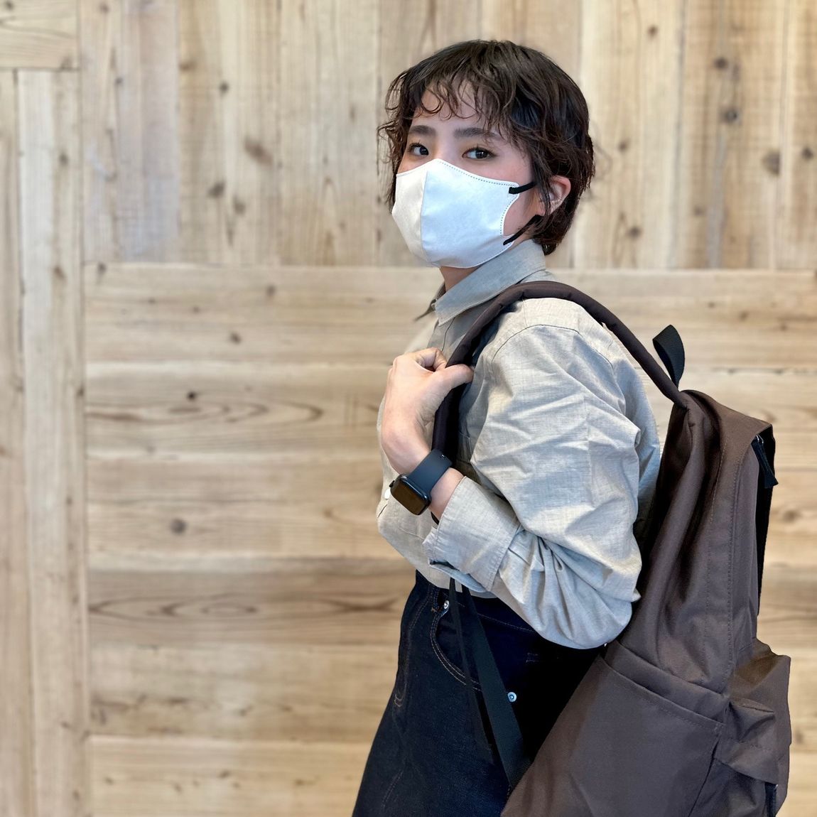 デニムAラインSKネイビーアップ