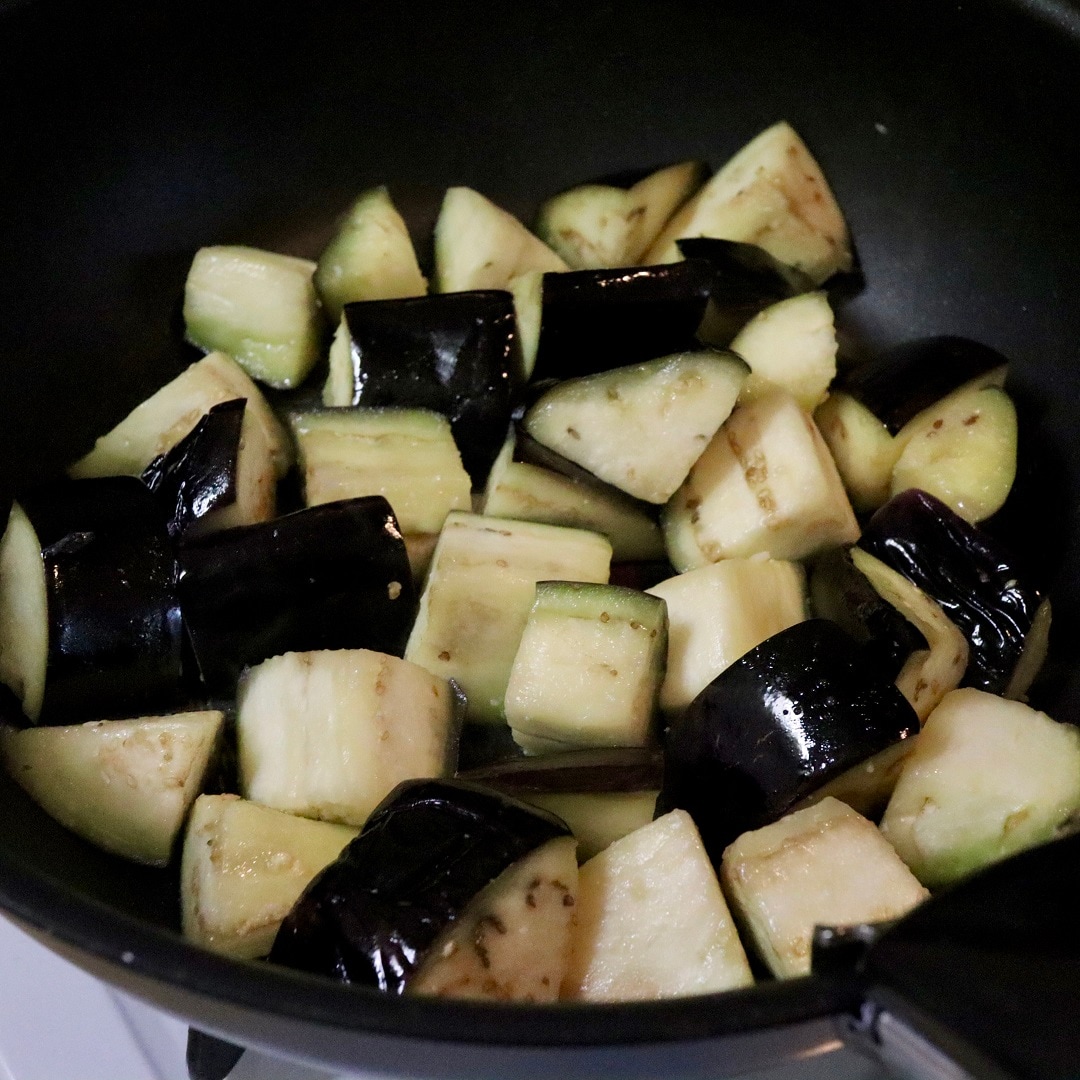 【難波】なすのカレートマト煮込み