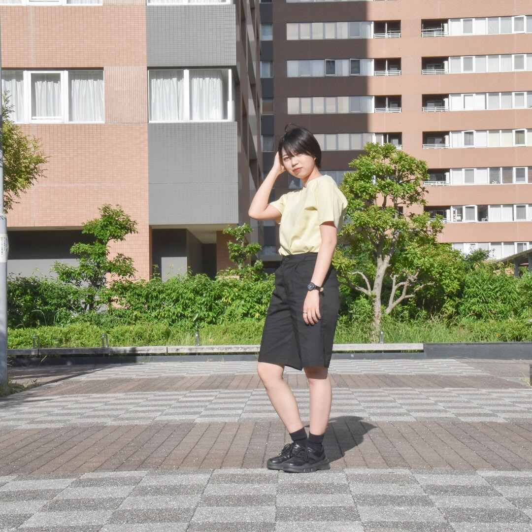  ハーフパンツ②黒全身.