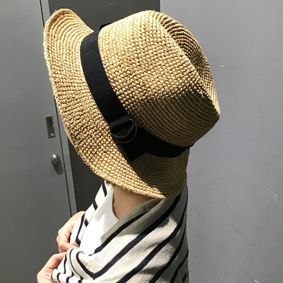 ラフィアたためる中折れ帽子