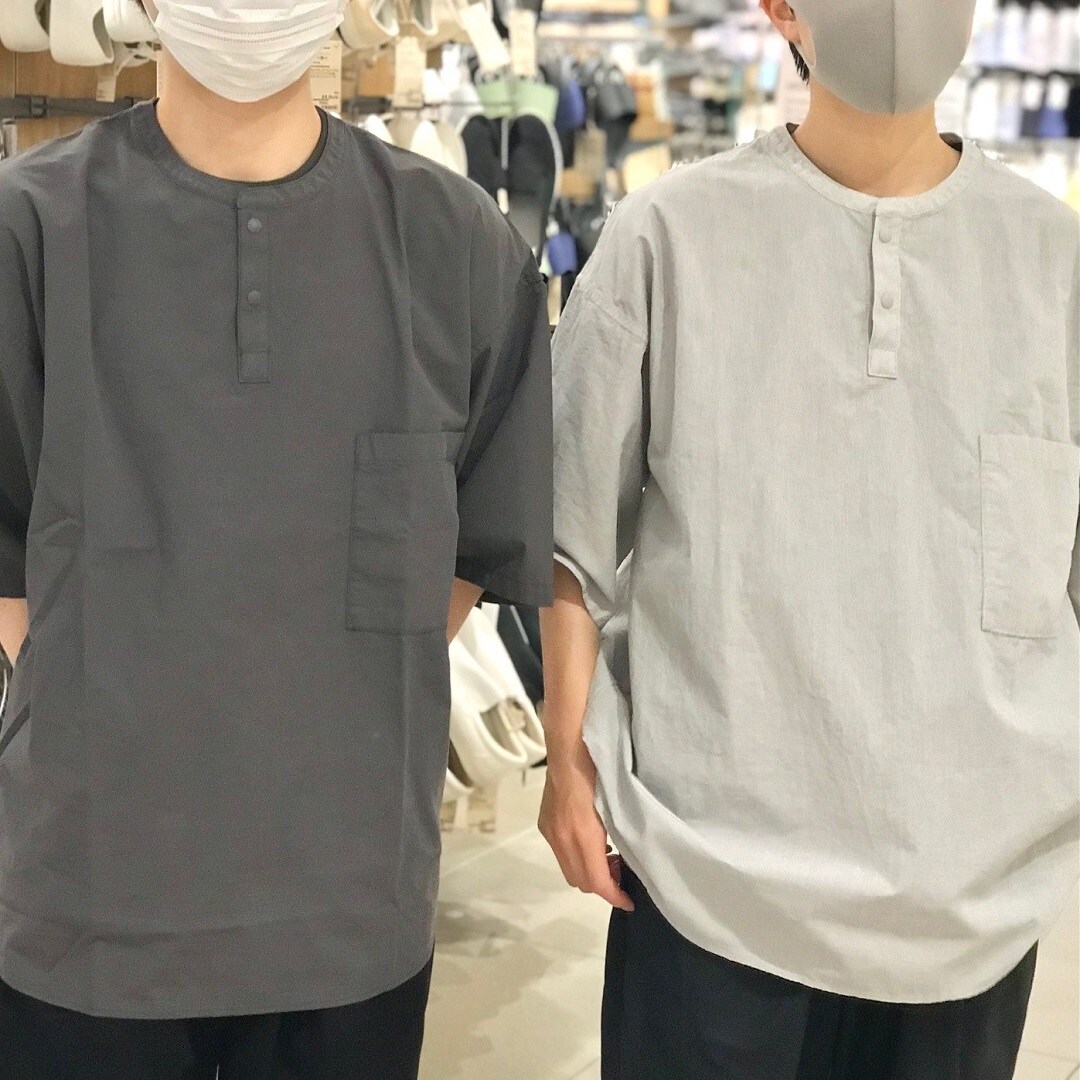 【ザ・モール仙台長町】ポプリンプルオーバー半袖シャツ