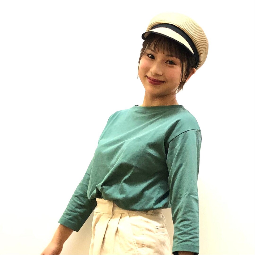 【ザ・モール仙台長町】婦人　天竺編みボートネック七分袖Tシャツ