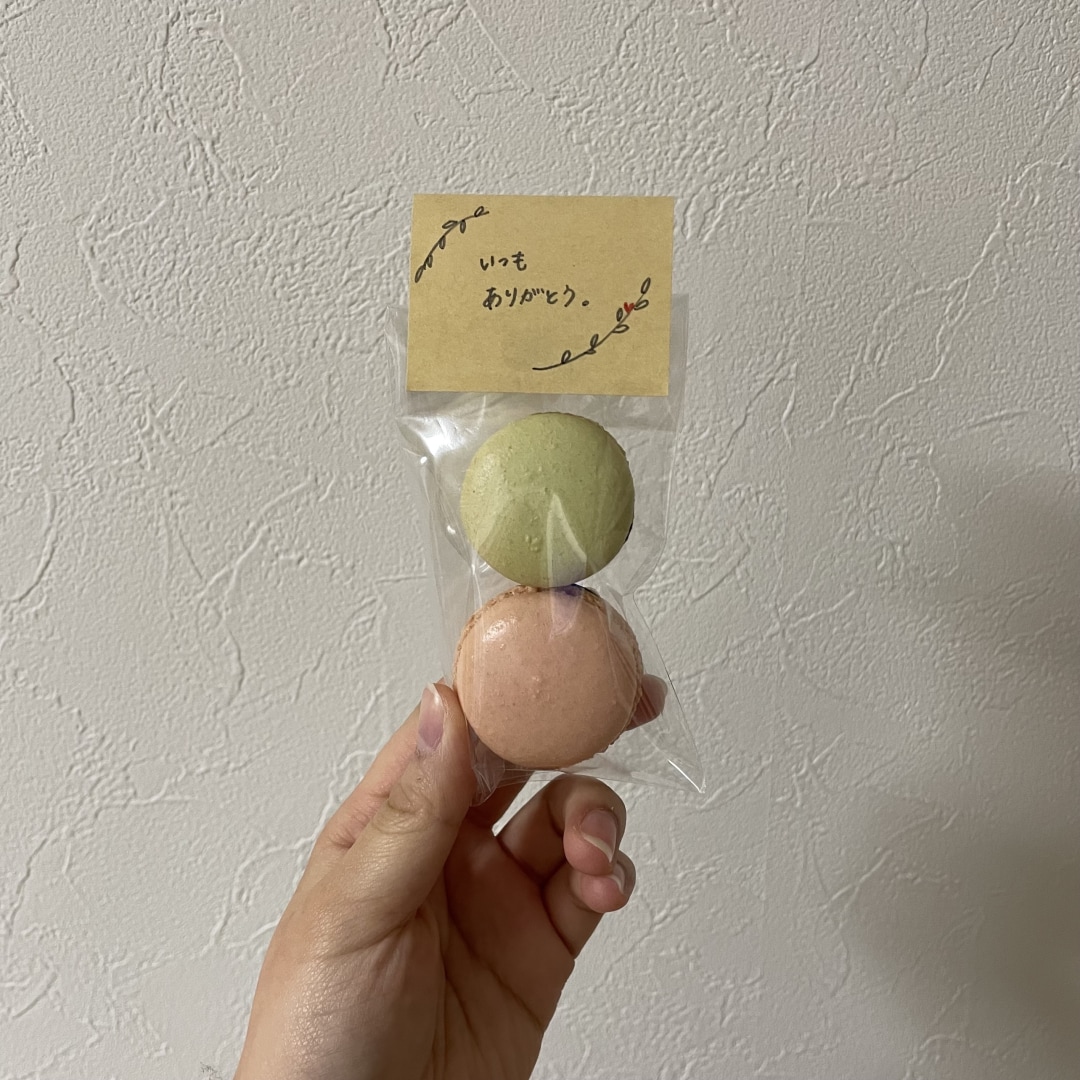 マカロンラッピングの写真