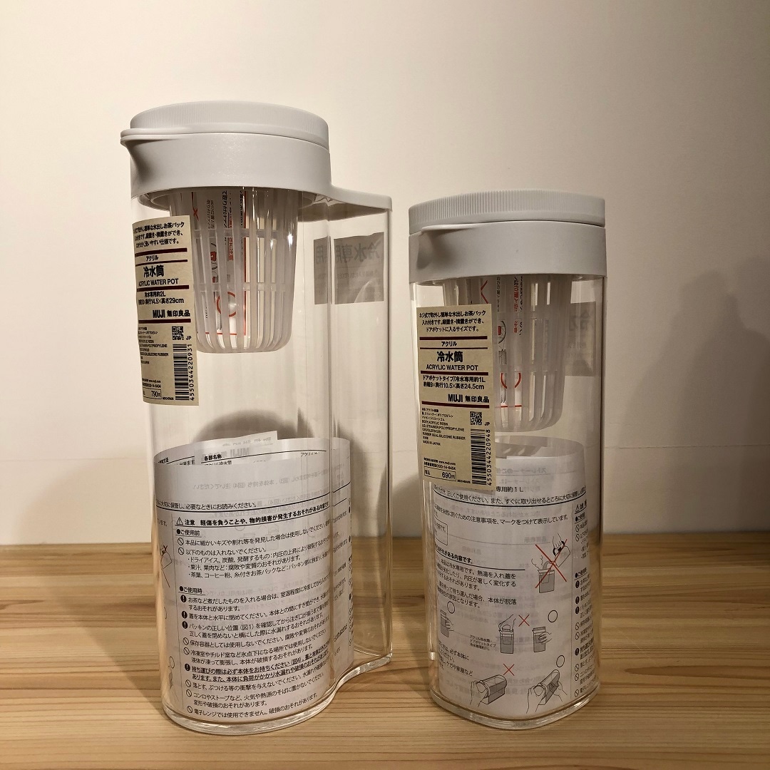 アクリル冷水筒2L・1L