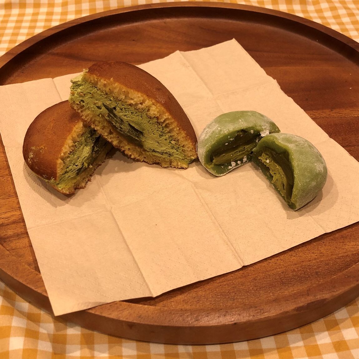 生どらと大福の断面