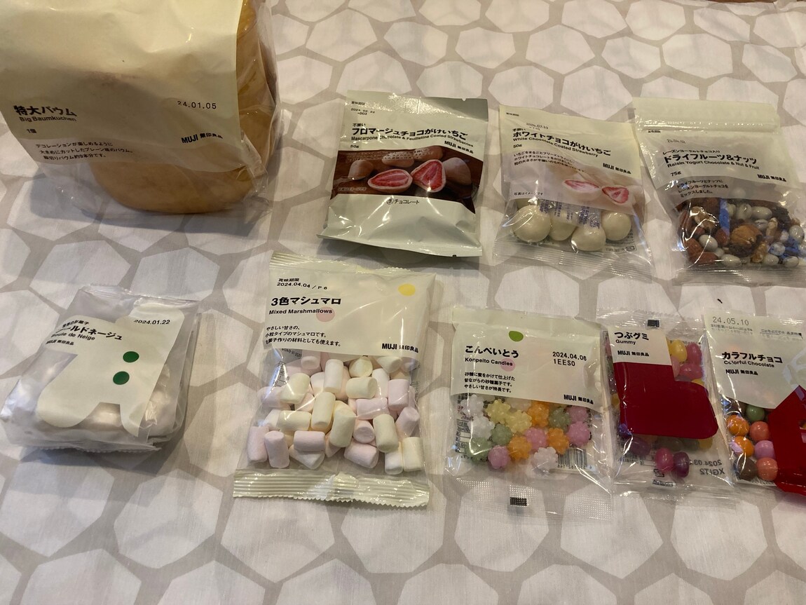 デコレーションで使用した商品の写真