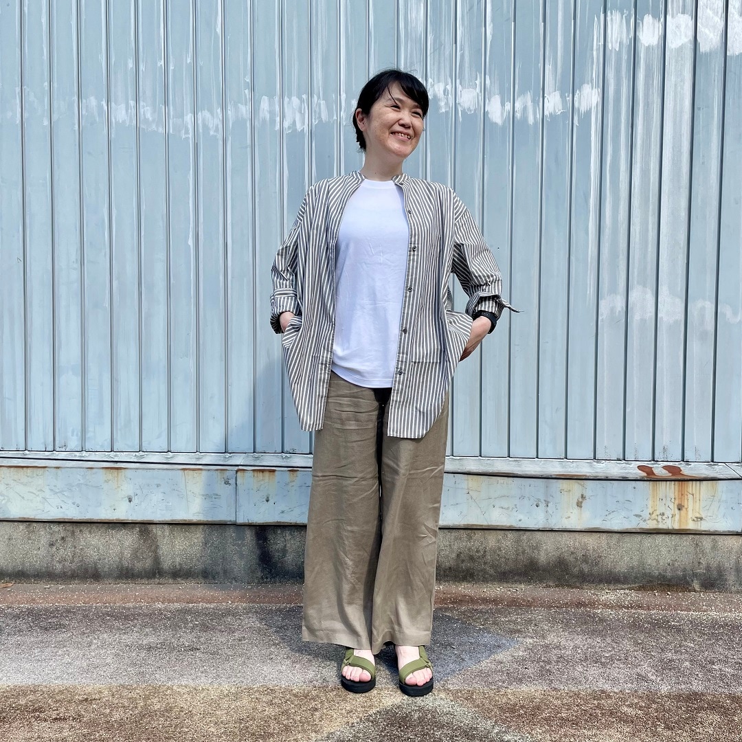 無印 チュニック 110 ストライプ