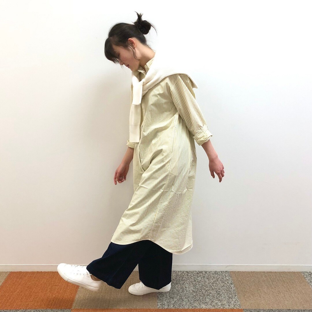 【ザ・モール仙台長町】婦人ブロードレギュラーカラー長袖ワンピース