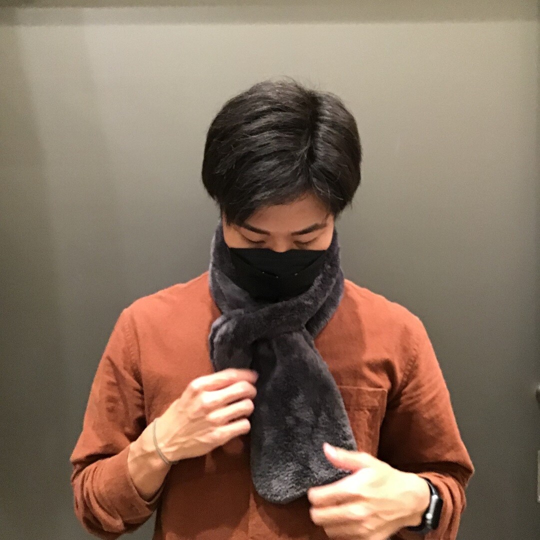 巻く毛布着用３