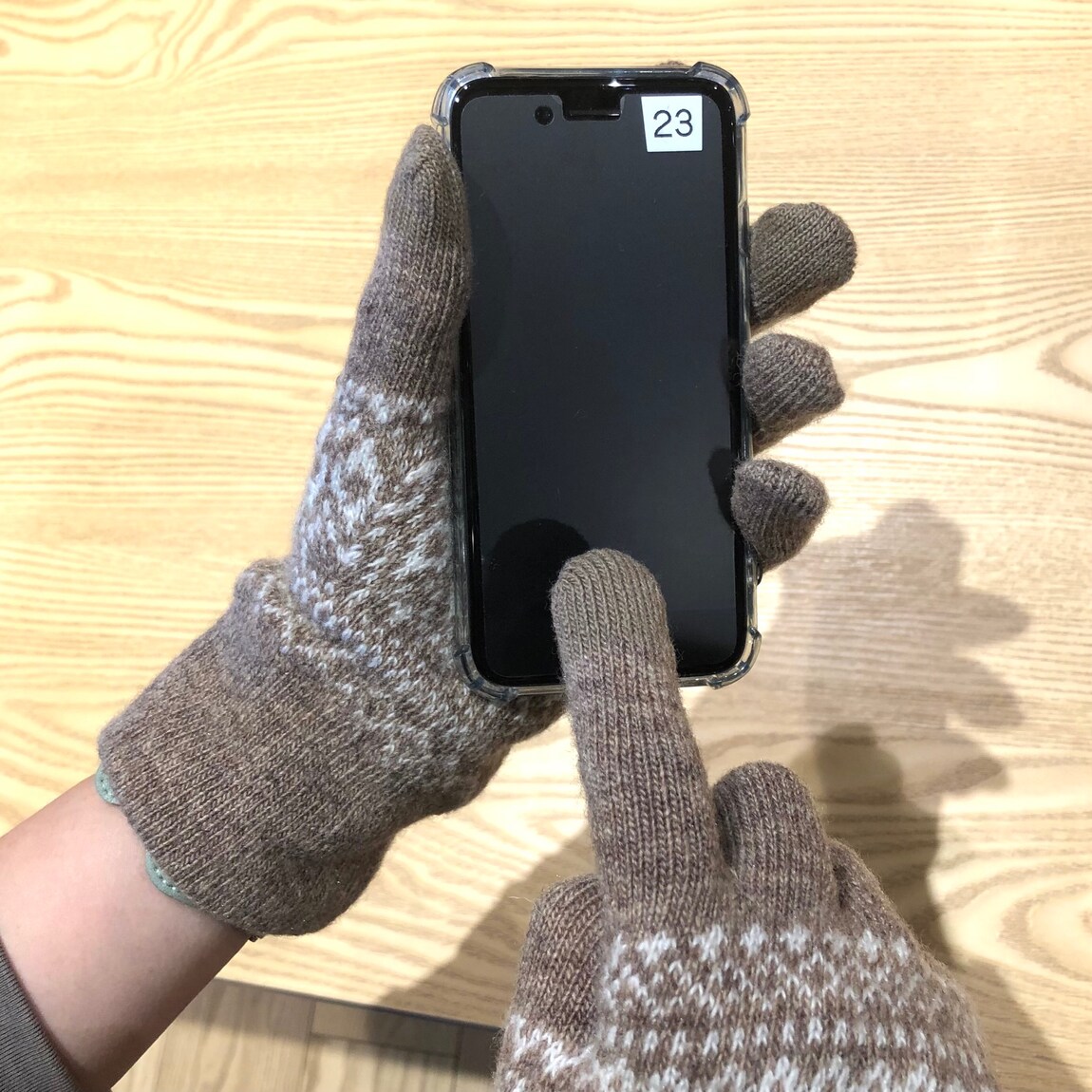 手袋スマホ