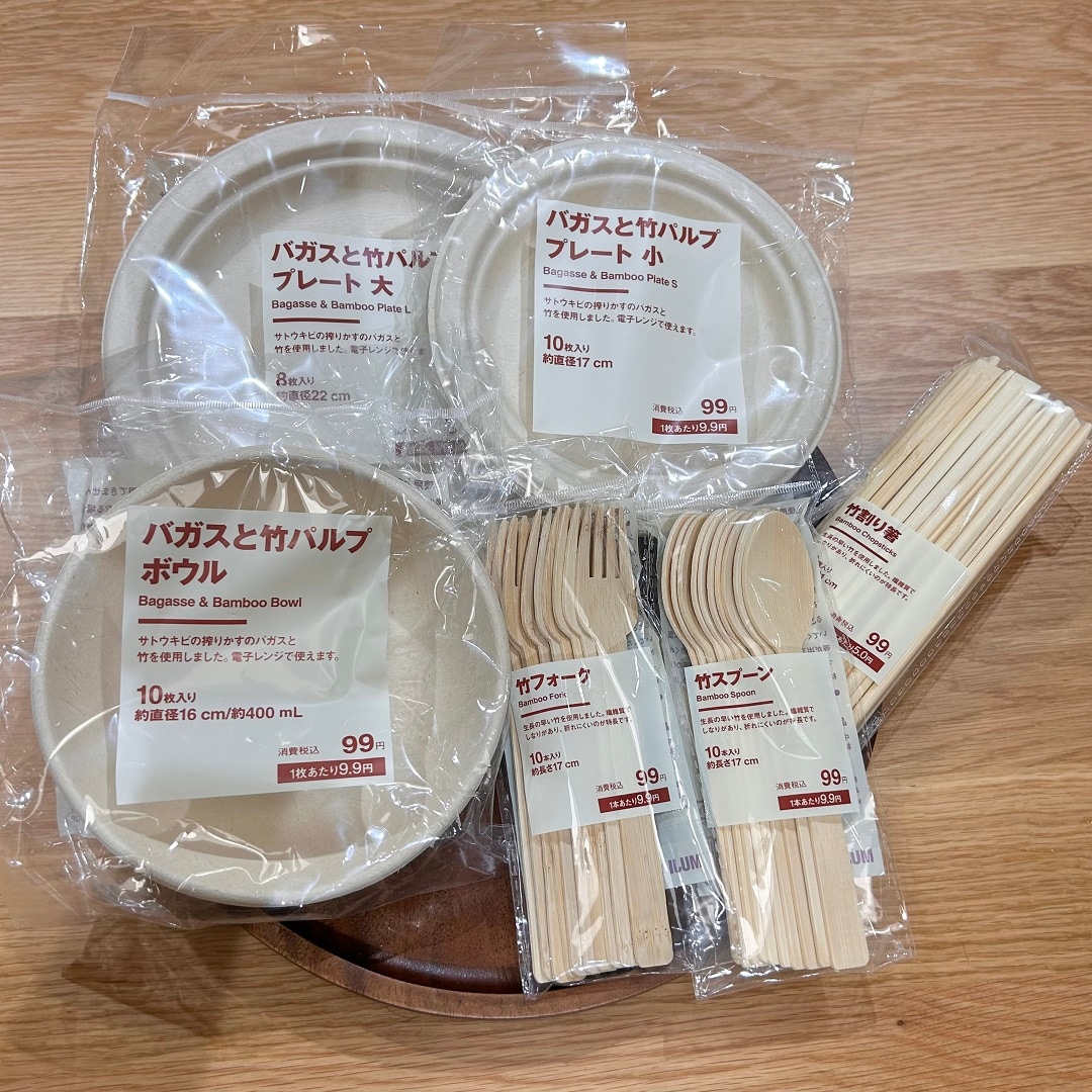 新商品のバガスと竹パルプ