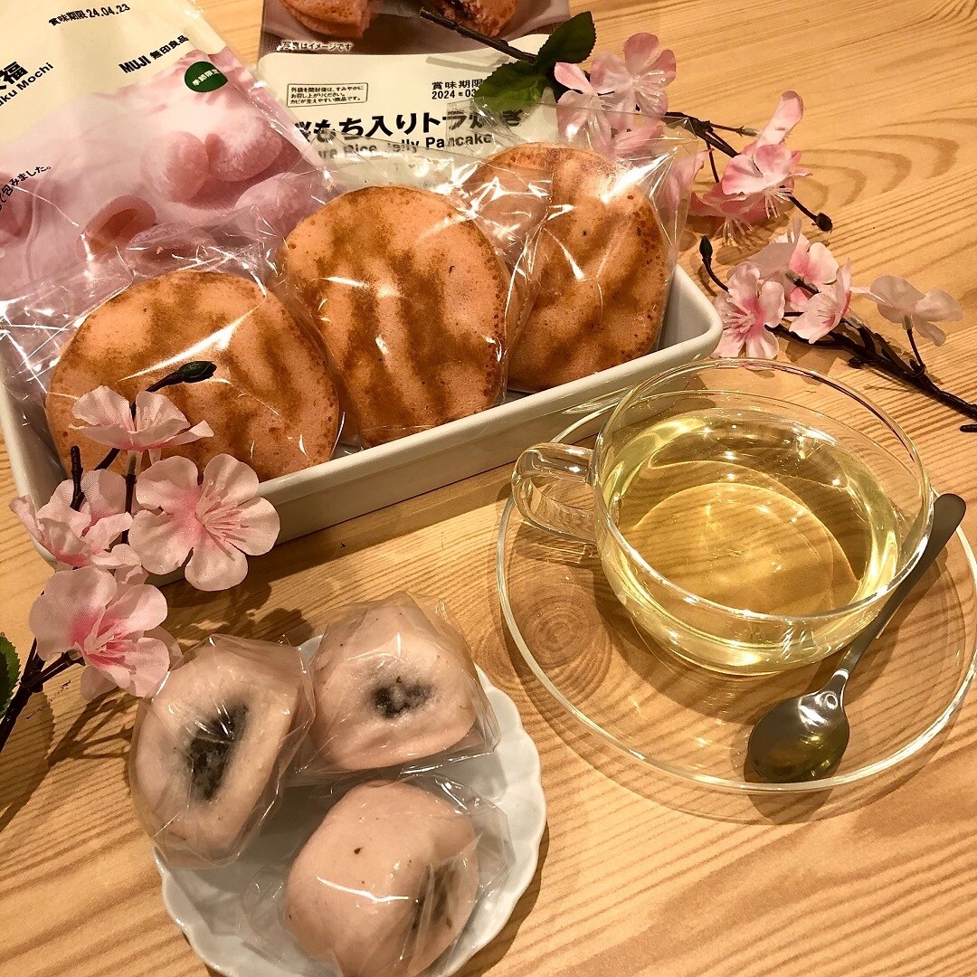 桜シリーズのお菓子の写真