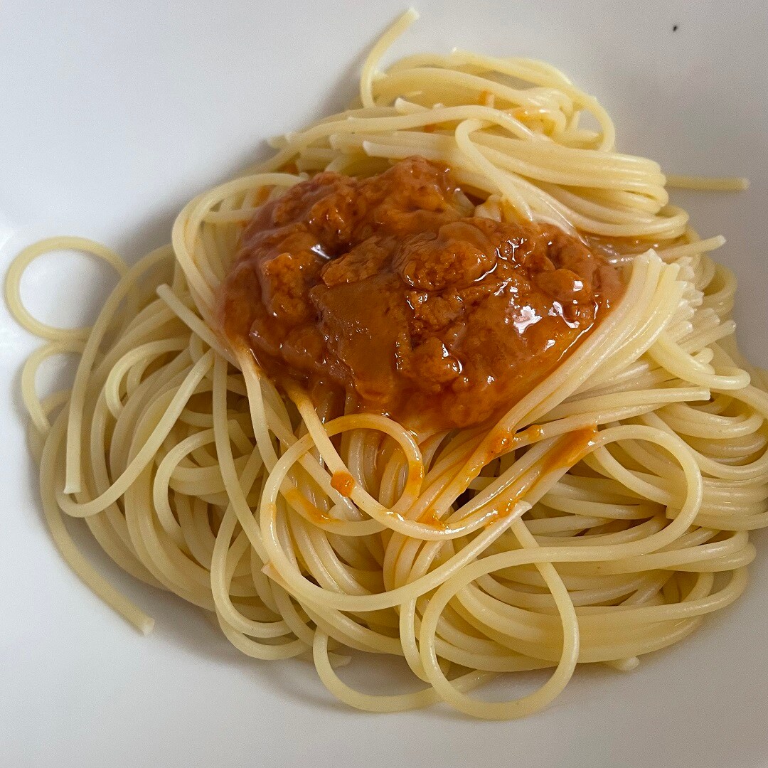 あえるだけのパスタソース　海老クリーム　あえる前
