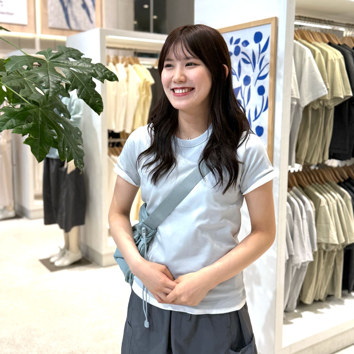 婦人 涼感汗じみしにくいクルーネック半袖Ｔシャツ