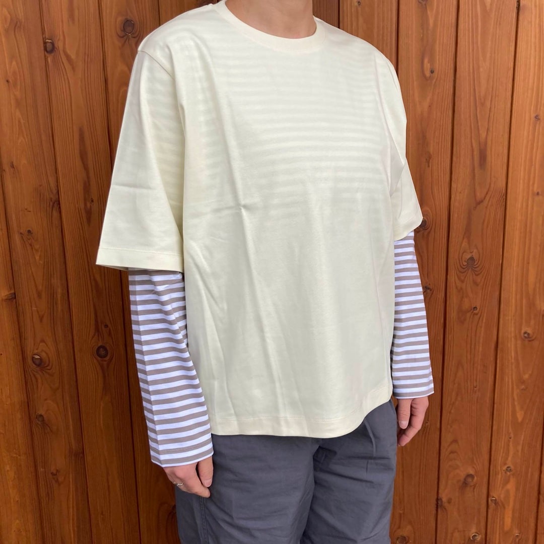 スタッフおすすめの涼感UVカット クルーネックワイド半袖Tシャツのご紹介