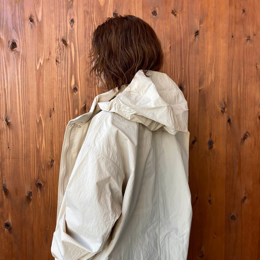 撥水UVカットフードがしまえるロングコート