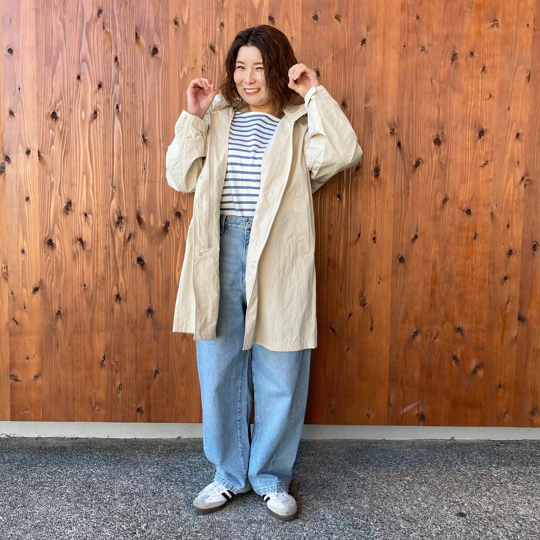 木の実から作ったカポック混デニムコクーンパンツ