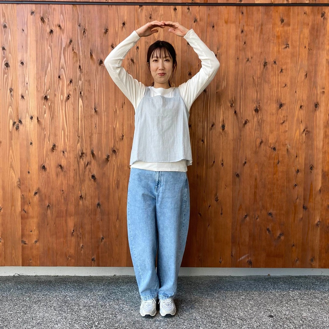 二重ガーゼドットドビータンクトップ