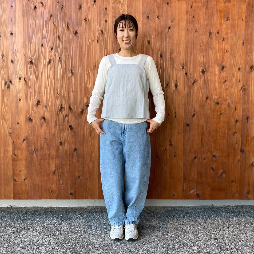 二重ガーゼドットドビータンクトップ