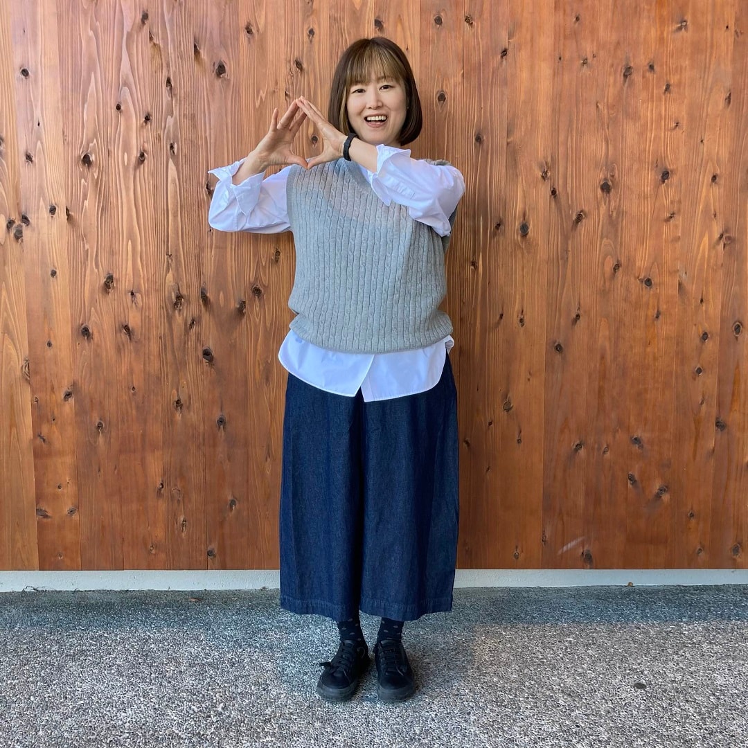 洗いざらしデニムイージースカート