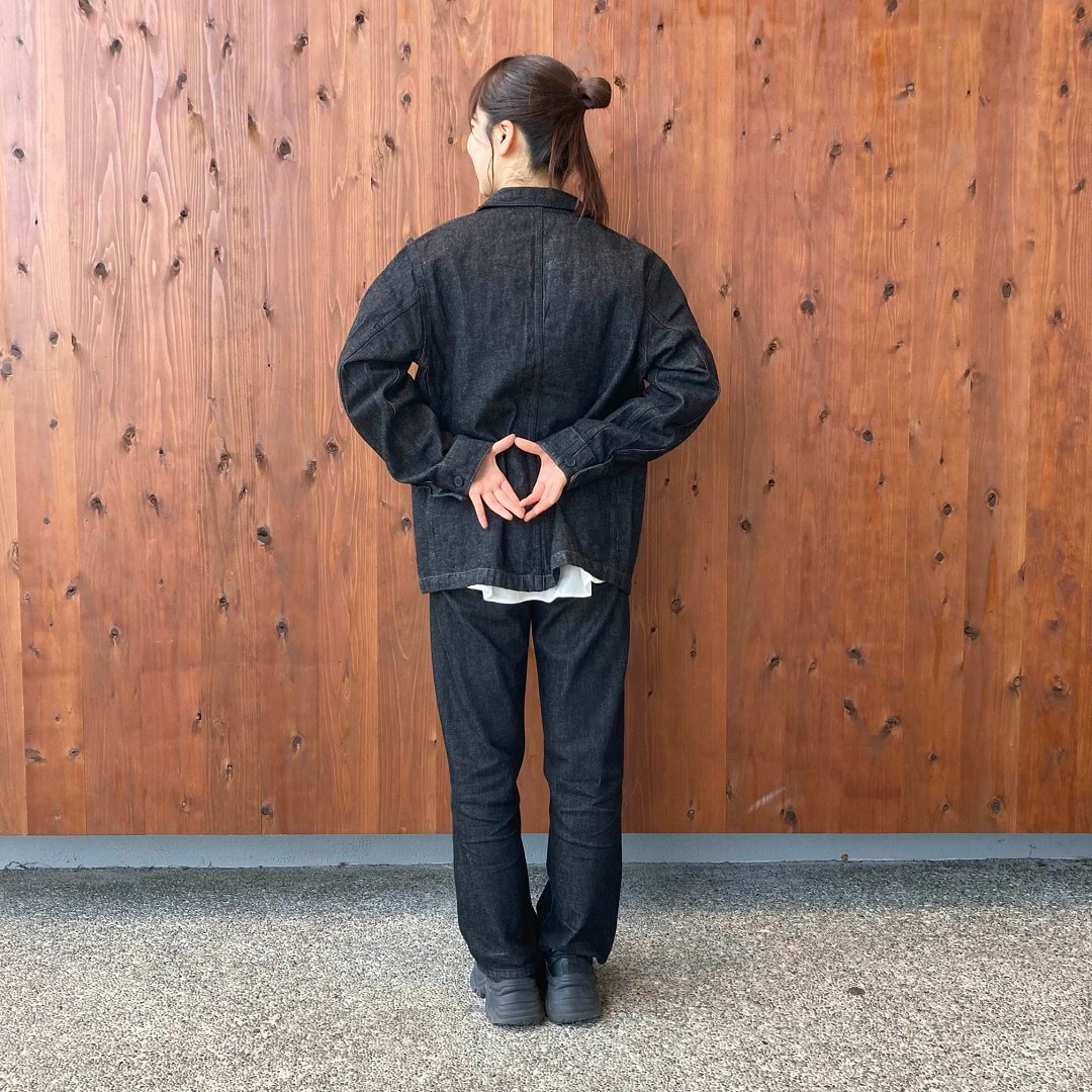 木の実から作ったカポック混デニムカバーオール