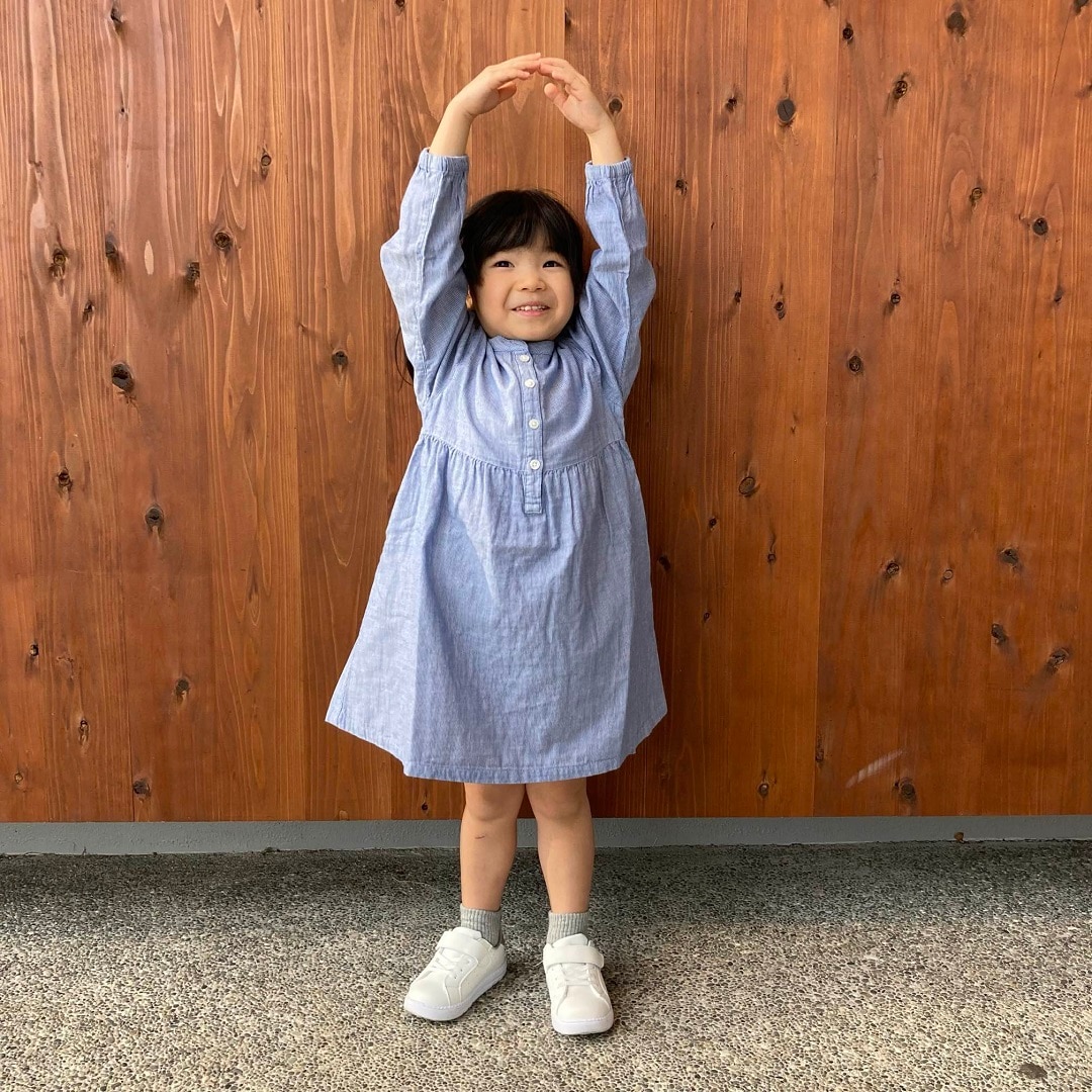 二重ガーゼ長袖ワンピース