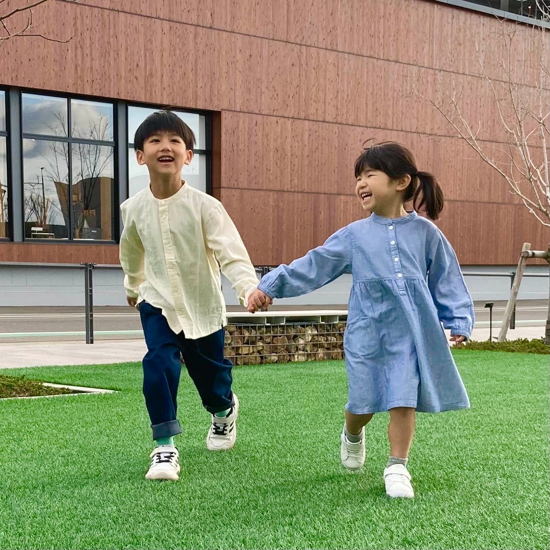 二重ガーゼ長袖ワンピース