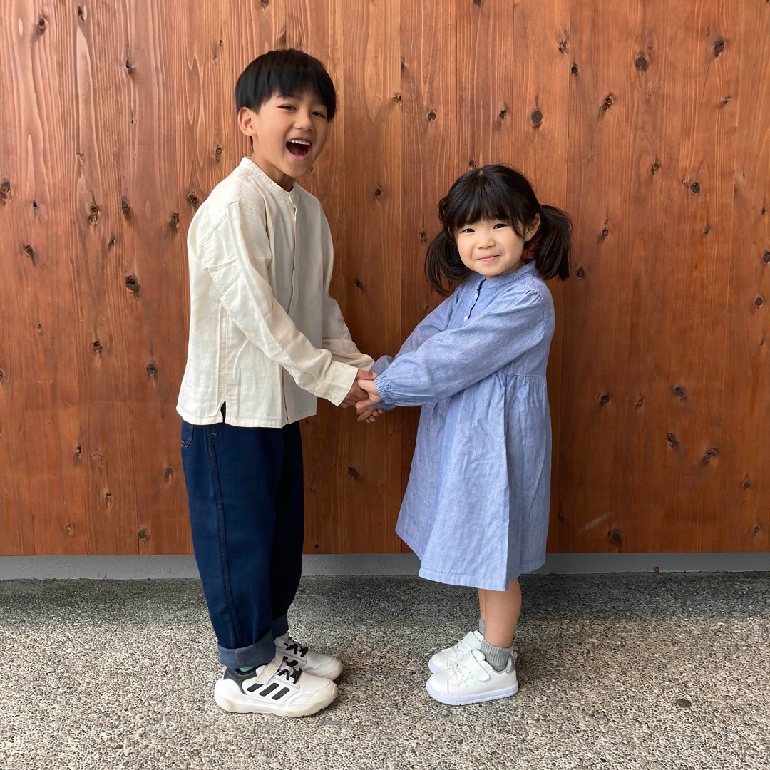 二重ガーゼ長袖ワンピース