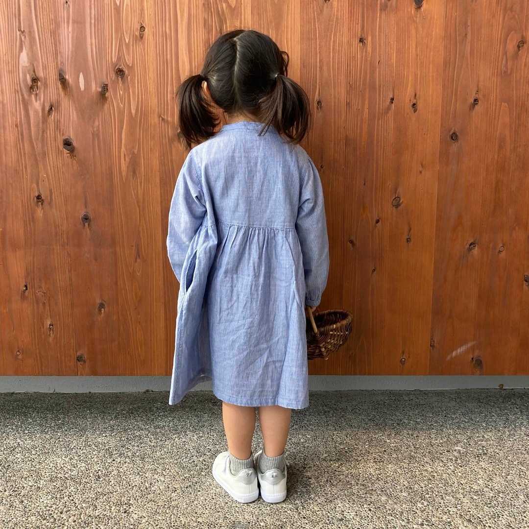 二重ガーゼ長袖ワンピース