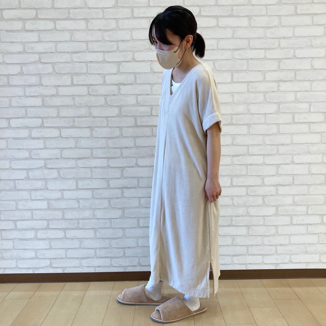 ​【泉中央セルバ】着るタオル両面パイル半袖ワンピース