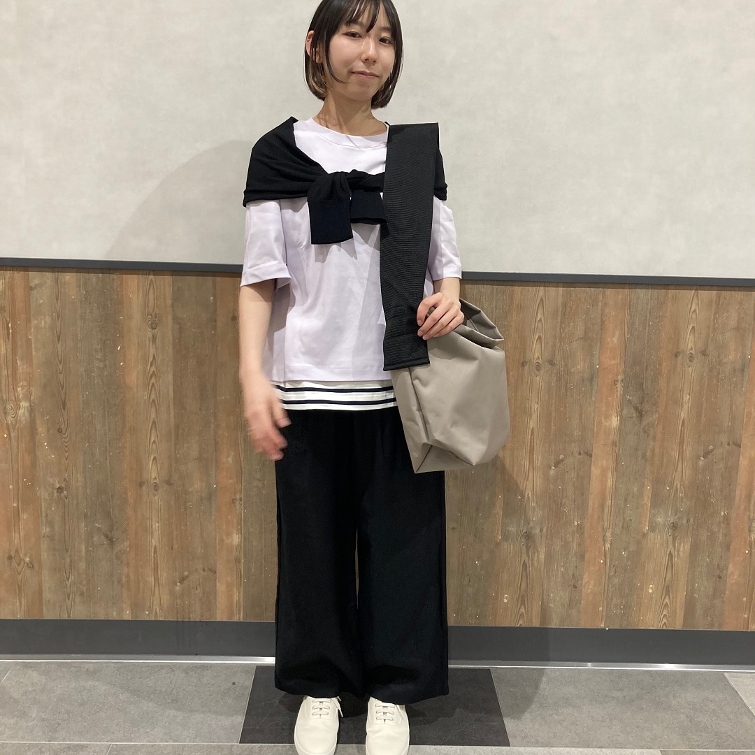 骨格別コーデ　涼感ＵＶカットクルーネックワイド半袖Ｔシャツ