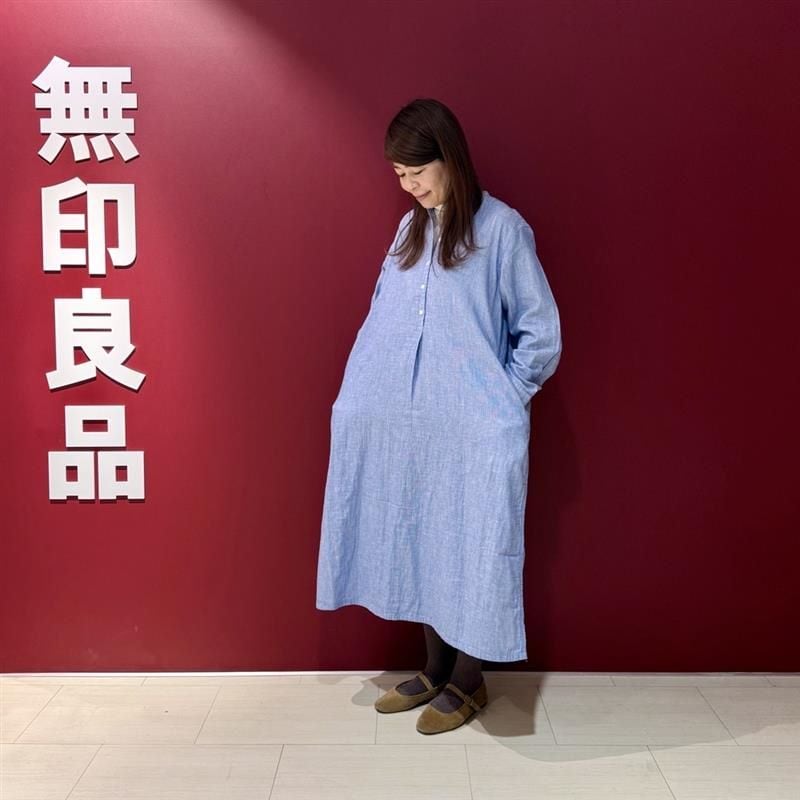 カポック混二重ガーゼワンピース