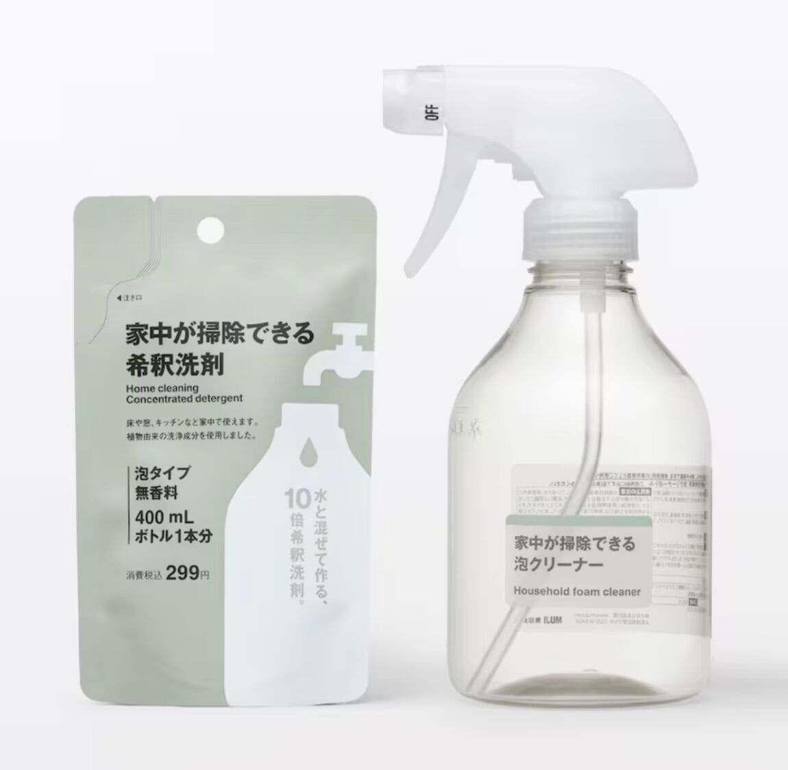 家中が掃除できる希釈洗剤ボトルセット