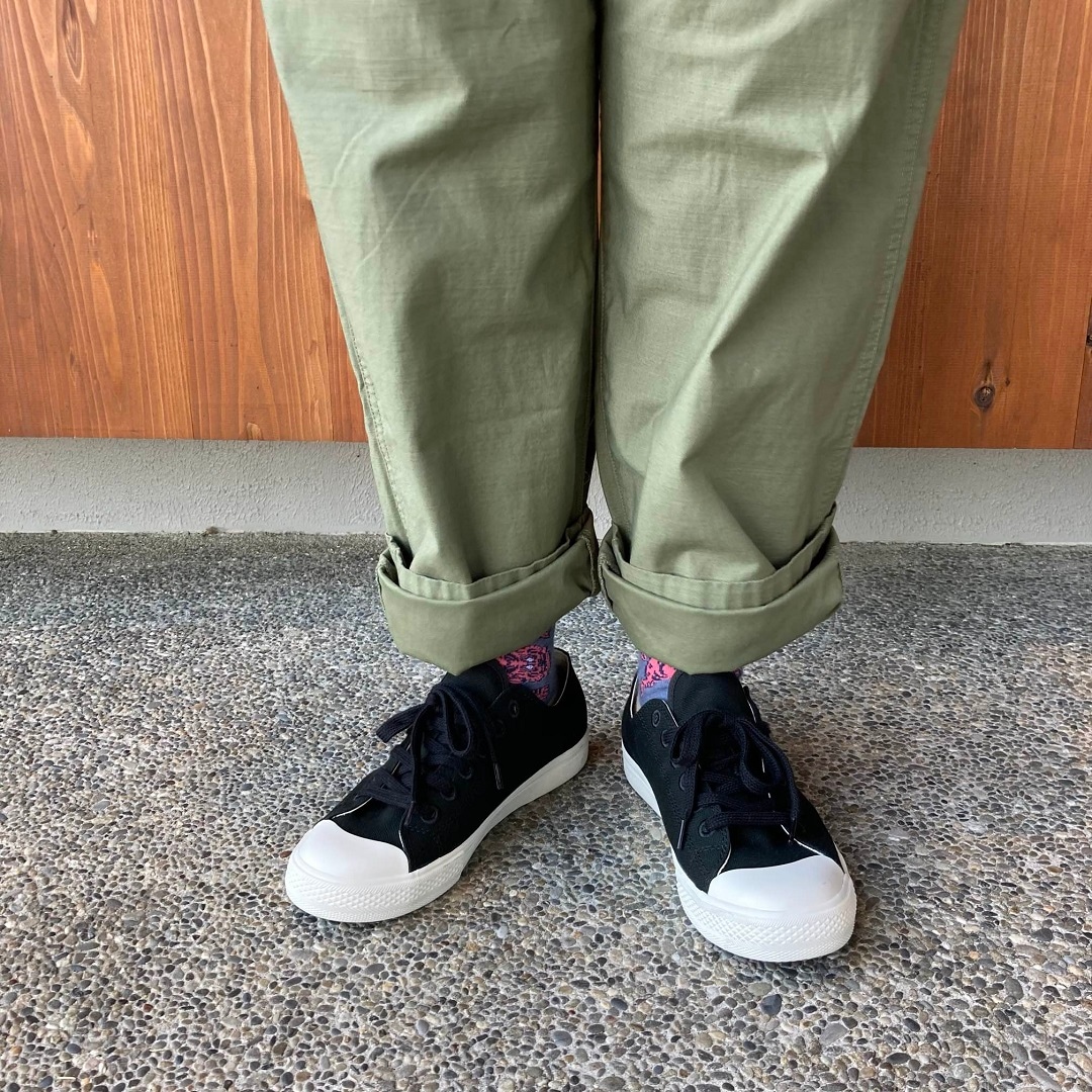 カポック混ライトデニム長袖シャツ