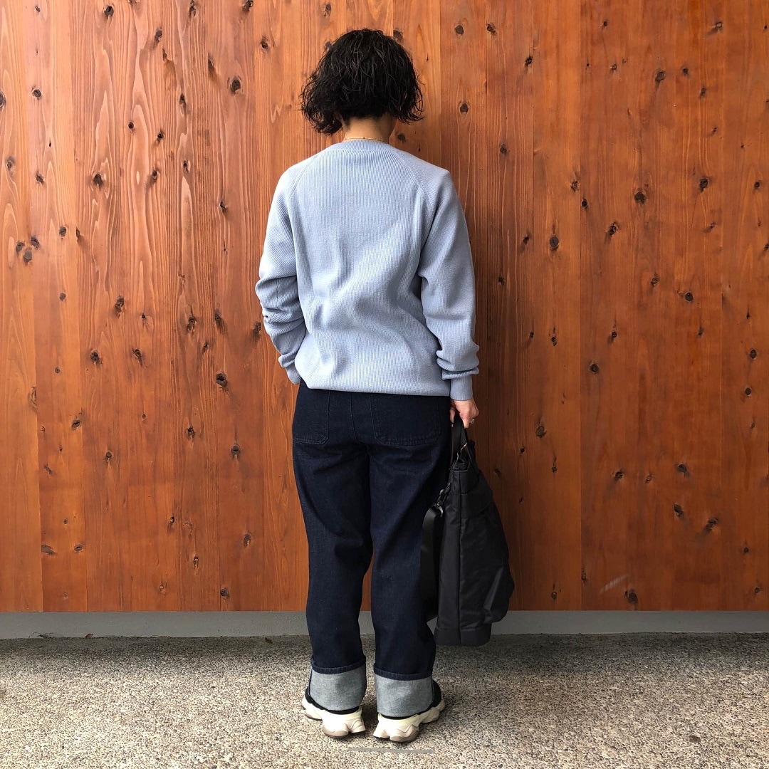 木の実から作ったカポック混デニムワイドパンツ