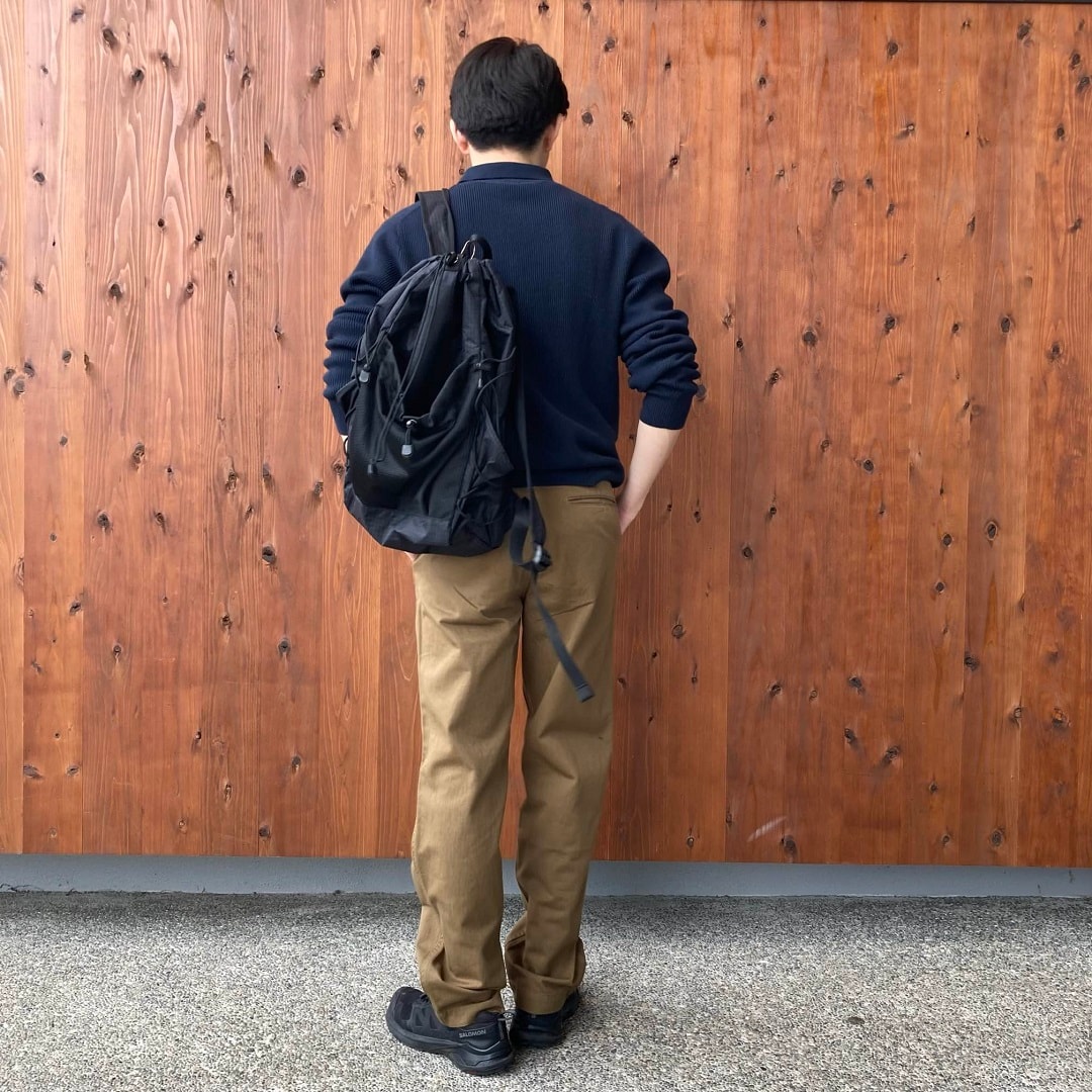 洗える畦編みポロセーター