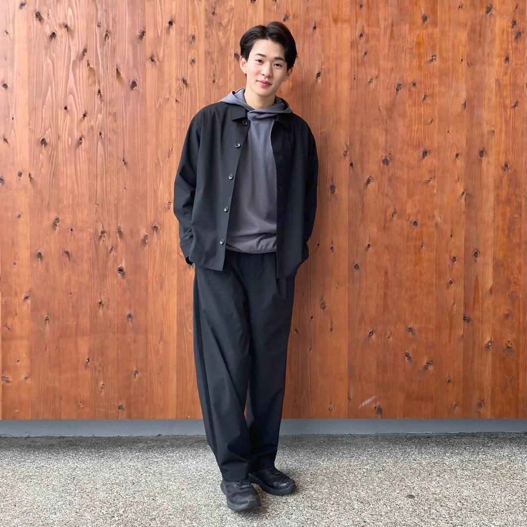 乾きやすいワンタックワイドパンツ