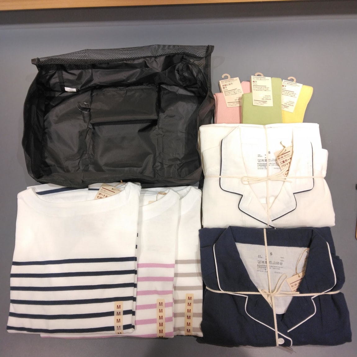 【岡山表町商店街】 旅行時の仕分けに！「ポリエステルたためる仕分けケース」