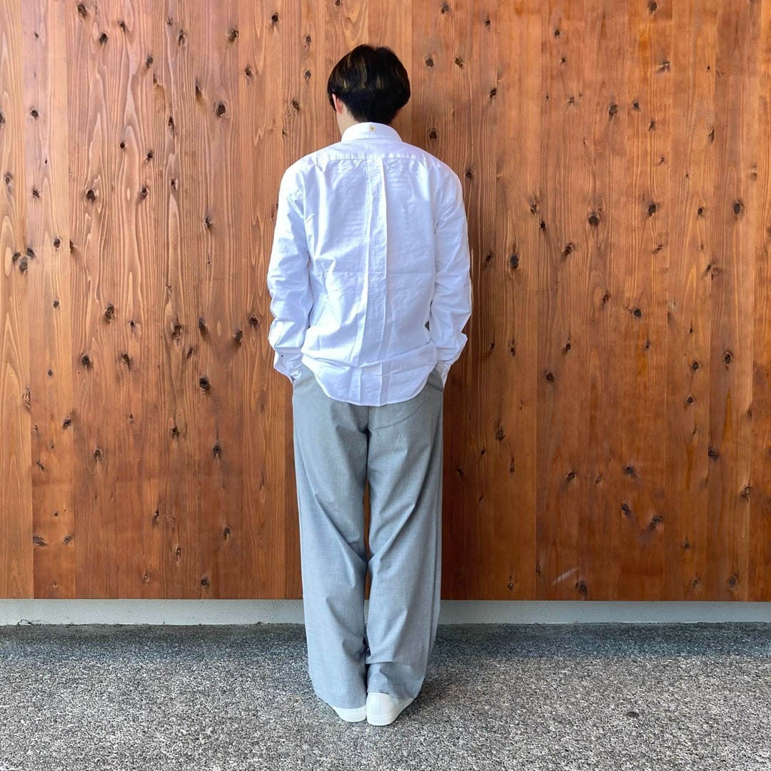 洗いざらしオックスボタンダウン長袖シャツ